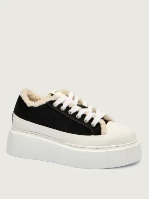 INUIKII Skórzane sneakersy MATILDA CURLY | shearling