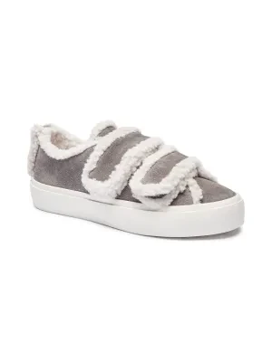 INUIKII Skórzane sneakersy VELCRO | shearling
