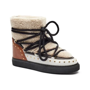 INUIKII Skórzane śniegowce CURLY ROCK WEDGE | z dodatkiem wełny