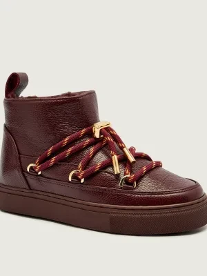 INUIKII Skórzane śniegowce FULL LEATHER GLOSS | z dodatkiem wełny
