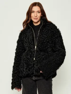 INUIKII Skórzany dwustronny kożuch | Regular Fit | shearling