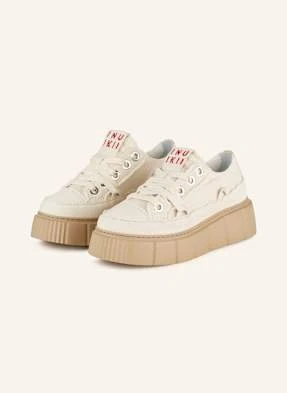 Inuikii Sneakersy Matilda Frayed Denim beige