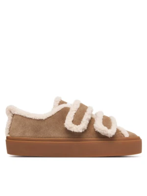 Inuikii Sneakersy Shearling Low Velcro 1001.001.0231 Beżowy