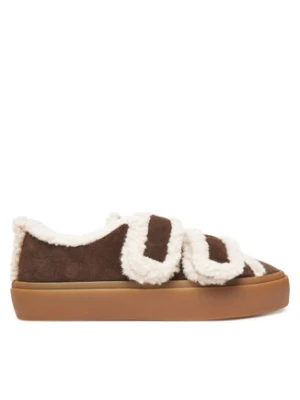 Inuikii Sneakersy Shearling Low Velcro 1001.001.0231 Brązowy