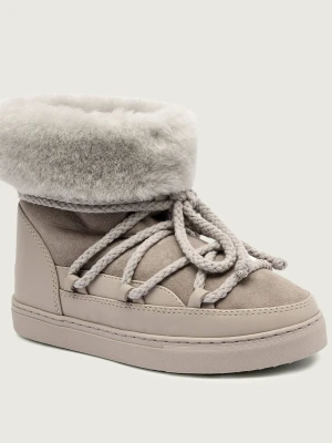 INUIKII Śniegowce Classic High | shearling | skóra | wełna beżowy