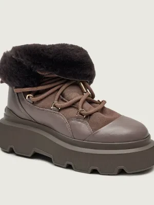 INUIKII Śniegowce Endurance | skóra | shearling