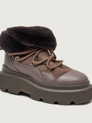 INUIKII Śniegowce Endurance | skóra | shearling