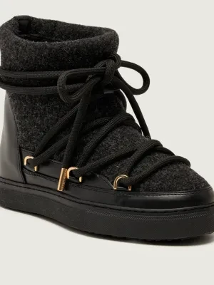 INUIKII Śniegowce FELT WEDGE | skóra