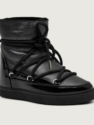 INUIKII Śniegowce GLOSS WEDGE |skóra