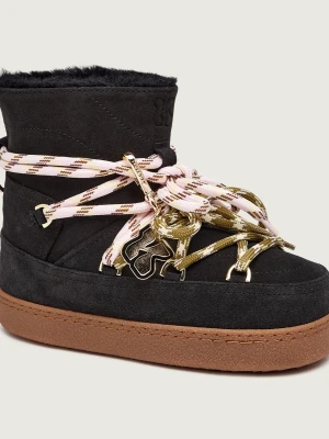 INUIKII Śniegowce Quilted | zamsz czarny
