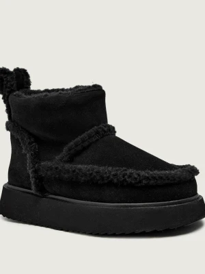 INUIKII Śniegowce SHEARLING MICRO | zamsz czarny