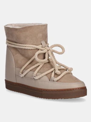 Inuikii śniegowce skórzane Classic Wedge beżowy