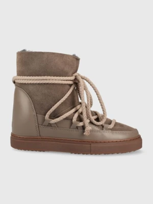 Inuikii śniegowce skórzane Classic Wedge kolor brązowy 75203-005