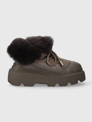 Zdjęcie produktu Inuikii śniegowce skórzane Endurance Trekking kolor brązowy 75202-112