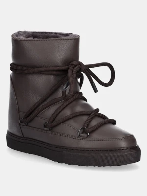 Inuikii śniegowce skórzane Full Leather Wedge kolor brązowy 1001.004.0091.152