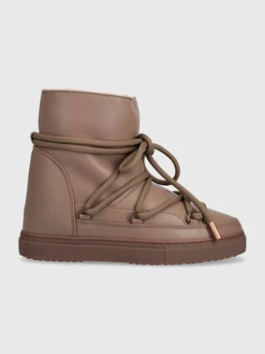 Inuikii śniegowce skórzane Full Leather Wedge kolor brązowy 1001.004.0091.163