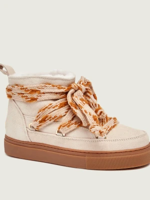 INUIKII Śniegowce Suede Knot | zamsz beżowy