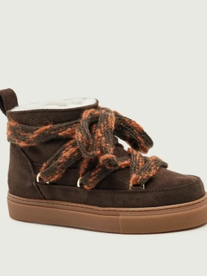 INUIKII Śniegowce Suede Knot | zamsz brązowy