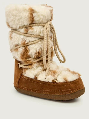 INUIKII Śniegowce TEDDY HIGH | shearling | zamsz