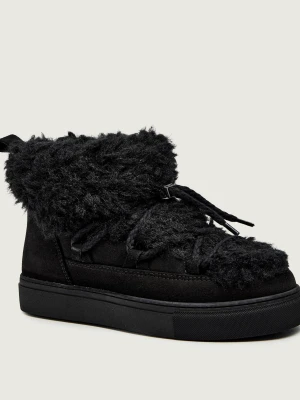 INUIKII Śniegowce TEDDY LOW | shearling | zamsz