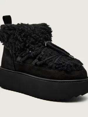 INUIKII Śniegowce TEDDY PLATFORM | shearling | zamsz
