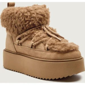 INUIKII Śniegowce TEDDY PLATFORM | shearling | zamsz