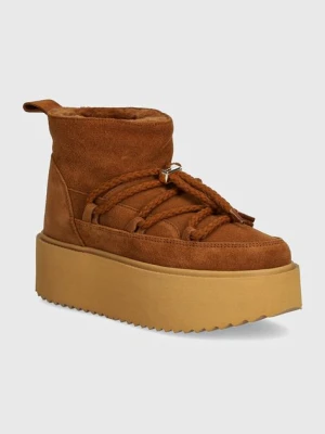 Inuikii śniegowce zamszowe Classic Low Platform kolor brązowy 75204-004