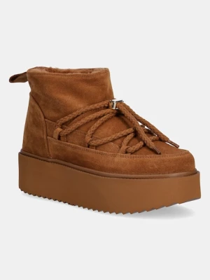 Inuikii śniegowce zamszowe Classic Low Platform kolor żółty 1001.006.0012.660