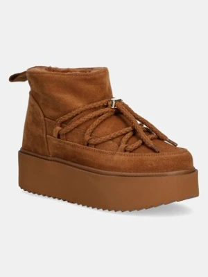 Inuikii śniegowce zamszowe Classic Low Platform kolor żółty 1001.006.0012.660