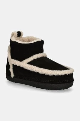 Inuikii śniegowce zamszowe Classic Shearling Low kolor czarny 75101-009