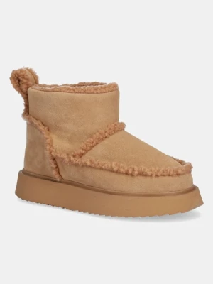 Inuikii śniegowce zamszowe Shearling Micro kolor beżowy 1001.026.0011.859