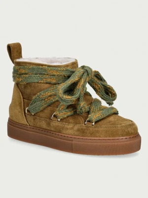 Inuikii Suede Knot śniegowce damskie zamszowe zielony