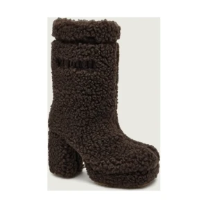 INUIKII Wełniane kozaki na słupku CURLY HIGH | z dodatkiem skóry | shearling