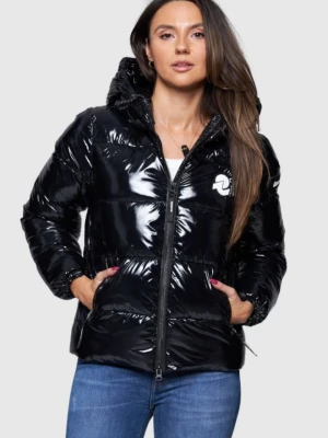 INVICTA Błyszcząca krótka kurtka puchowa damska z kapturem, Rozmiar M