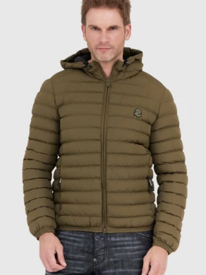 INVICTA Zielona męska kurtka puchowa z kapturem, Rozmiar M