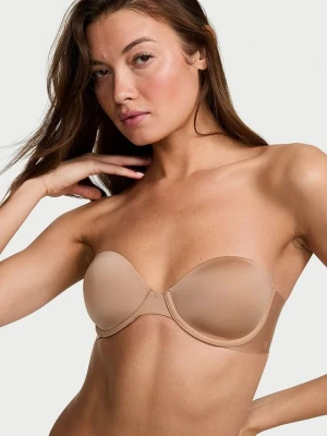 Invisible by Victoria's Secret Biustonosz lekko usztywniany bez ramiączek Strapless Beżowy