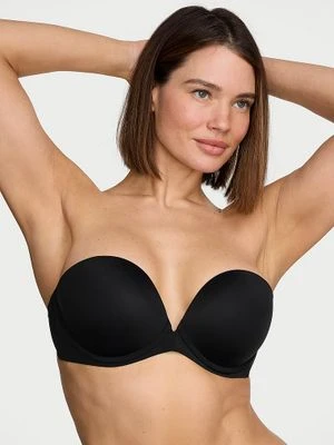 Invisible by Victoria's Secret Biustonosz push-up bez ramiączek Strapless Czarny