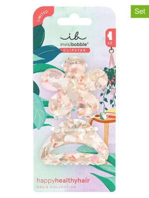 Invisibobble Spinki do włosów (4 szt.) w kolorze beżowo-jasnoróżowym rozmiar: onesize