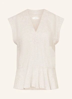 Inwear Bluzka Bez Rękawów Rimoneiw Z Dodatkiem Lnu beige