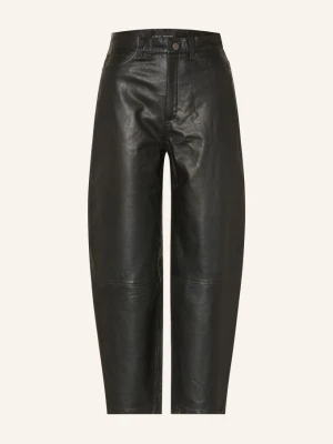Inwear Skórzane Spodnie 7 / 8 schwarz CZARNY