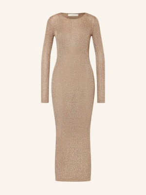 Inwear Sukienka Z Dzianiny Thaniiw Z Błyszczącą Przędzą gold