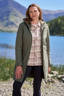Iona damska długa kurtka softshell z podszewką Borg - Green Mountain Warehouse