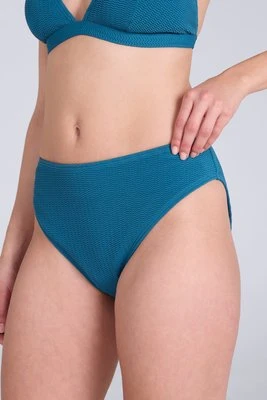 Iona — damski dół bikini z wiązaniem po bokach - Teal Animal