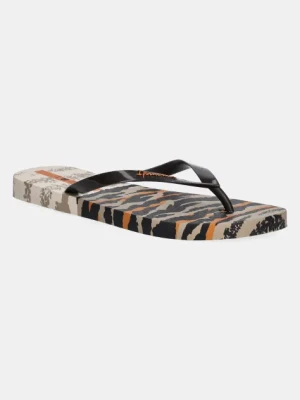 Ipanema japonki ANIMAL PRINT damskie kolor beżowy na płaskim obcasie 83617-AY382