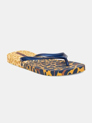 Ipanema japonki ANIMAL PRINT damskie kolor pomarańczowy na płaskim obcasie 83617-AY379