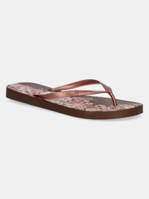 Ipanema japonki CLASSIC HAPP damskie kolor brązowy na płaskim obcasie 83582-AW921