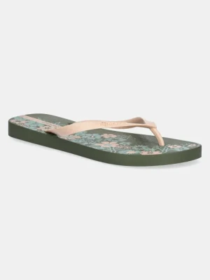 Ipanema japonki CLASSIC HAPP damskie kolor zielony na płaskim obcasie 83582-AW924