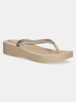Ipanema japonki MESH CHIC PL damskie kolor beżowy na platformie 83386-BD734
