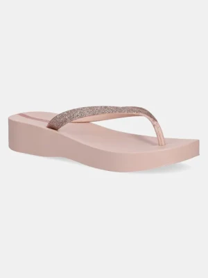 Ipanema japonki MESH CHIC PL damskie kolor różowy na koturnie 83386-BD733