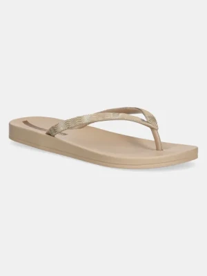 Ipanema japonki MESH IX FEM damskie kolor beżowy na płaskim obcasie 83651-BB808